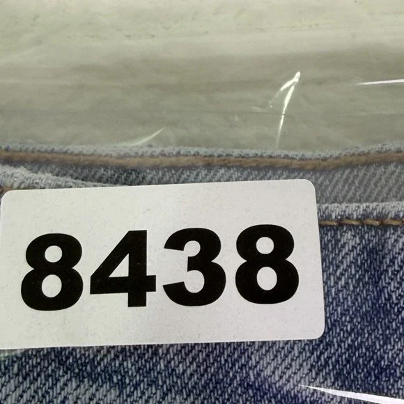 American Eagle Jean Shorts Womens 4 Blue Light Wash Baggy Mom Distressed Denim - Picture 9 of 9